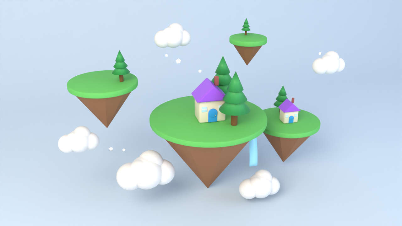 Floating Sky Islands in 3D
