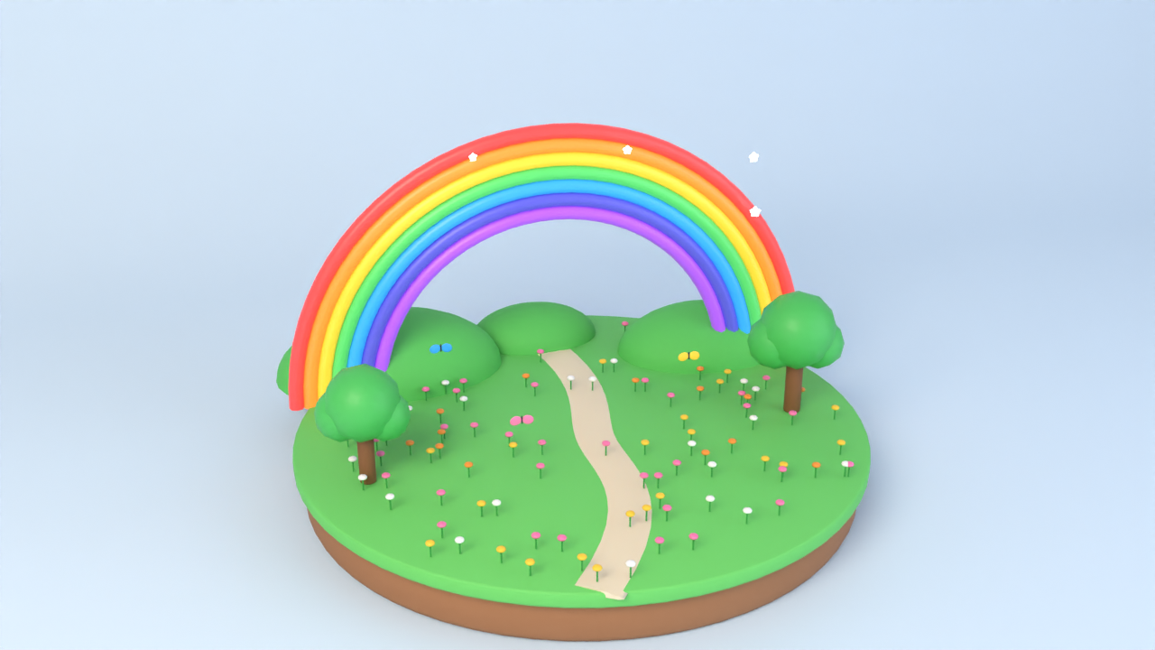 Rainbow Meadow in 3D