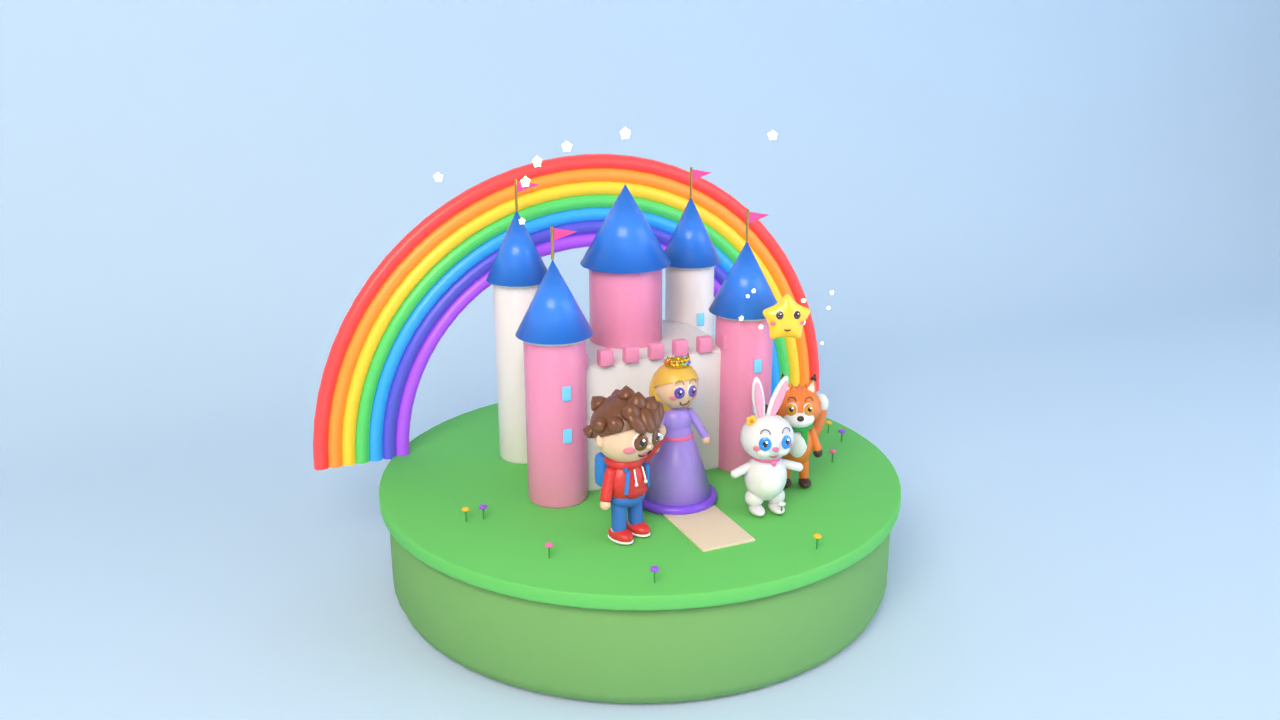 A Visit to Rainbow Castle in 3D