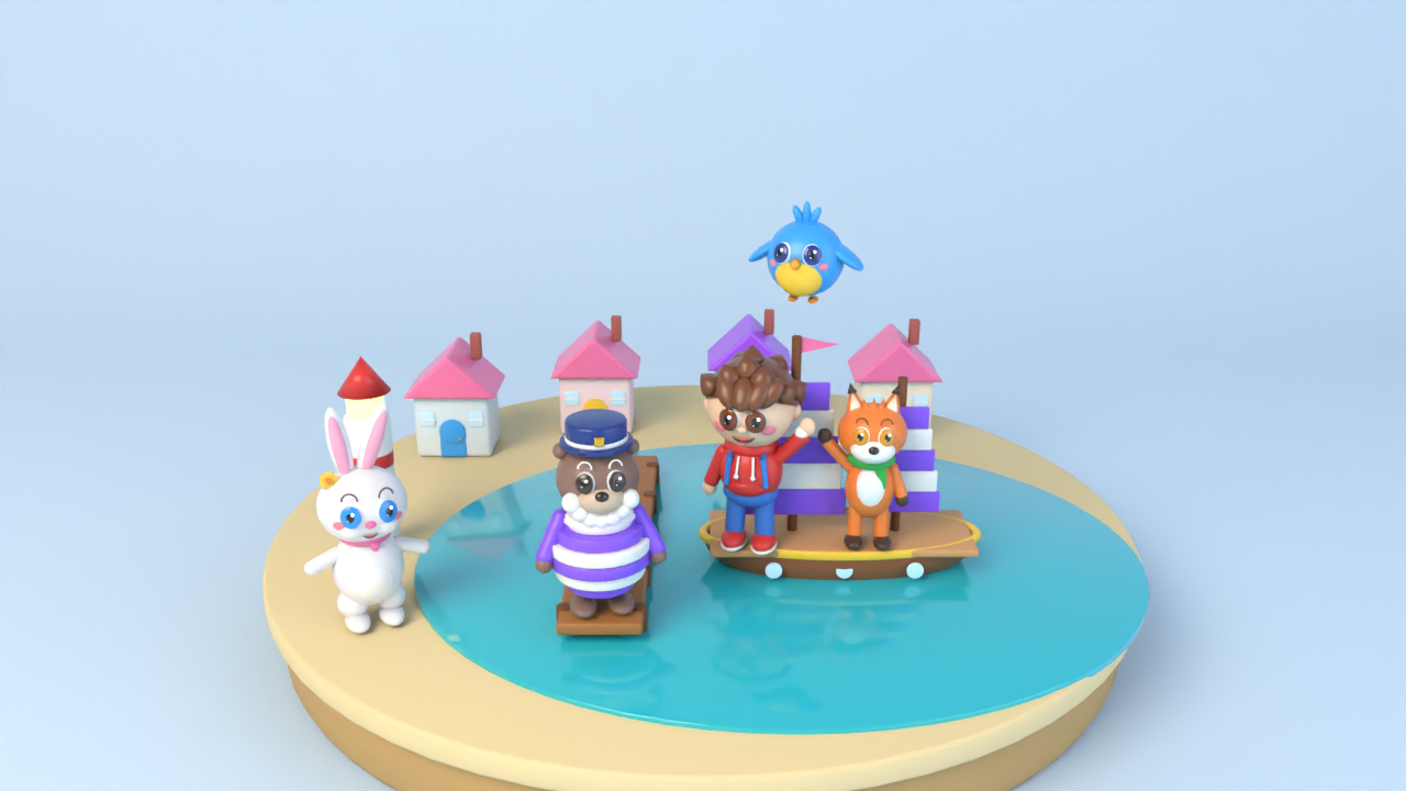 Ahoy at Giggle Harbour in 3D