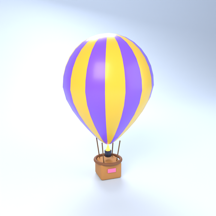 Hot-Air Balloon in 3D